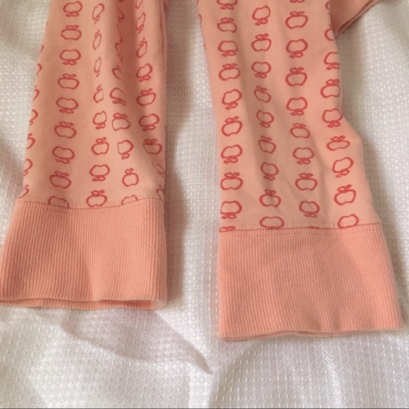 Apple pattern print pink zip up hoodie - small - Picture 6 of 10